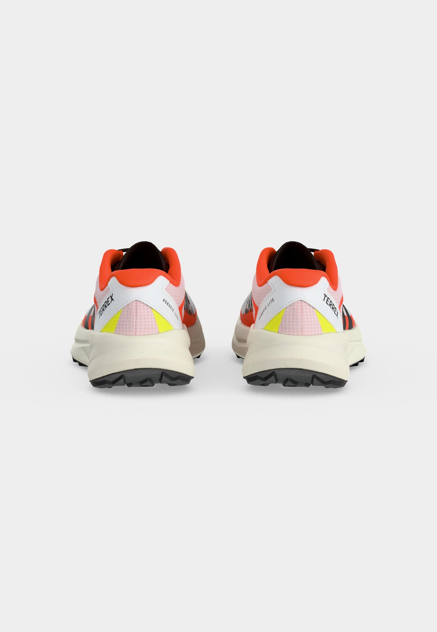 AGRAVIC LITE - Trail running shoes - footwear white/core black/impact orange