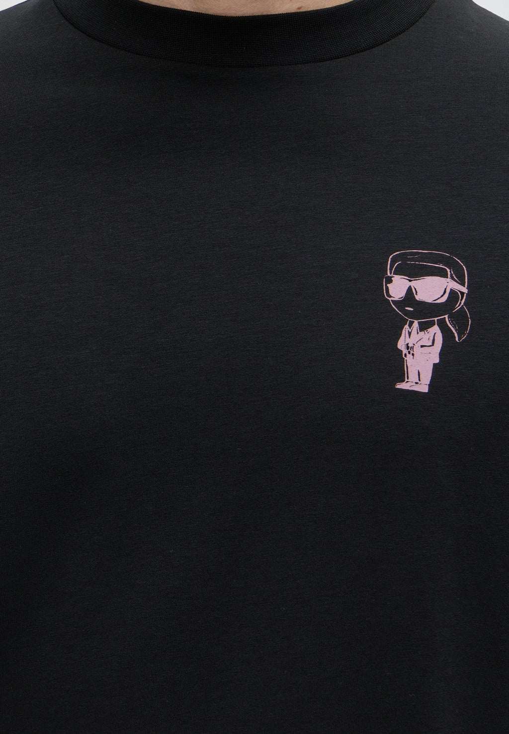 CREWNECK - Basic T-shirt - black/pink