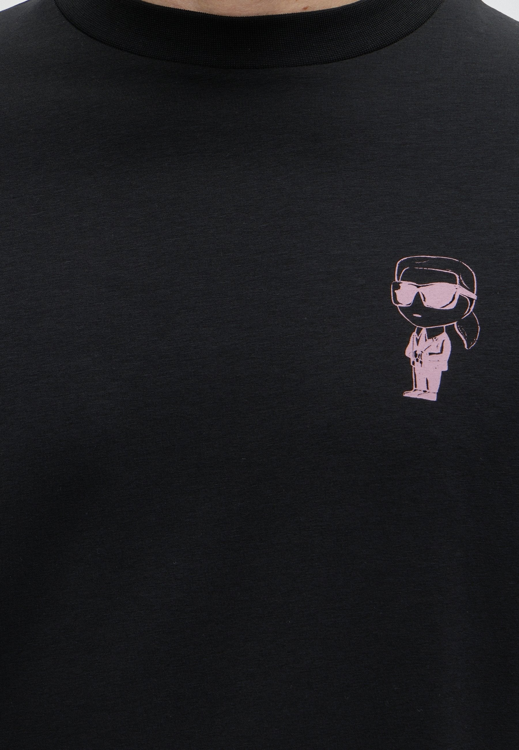 CREWNECK - Basic T-shirt - black/pink
