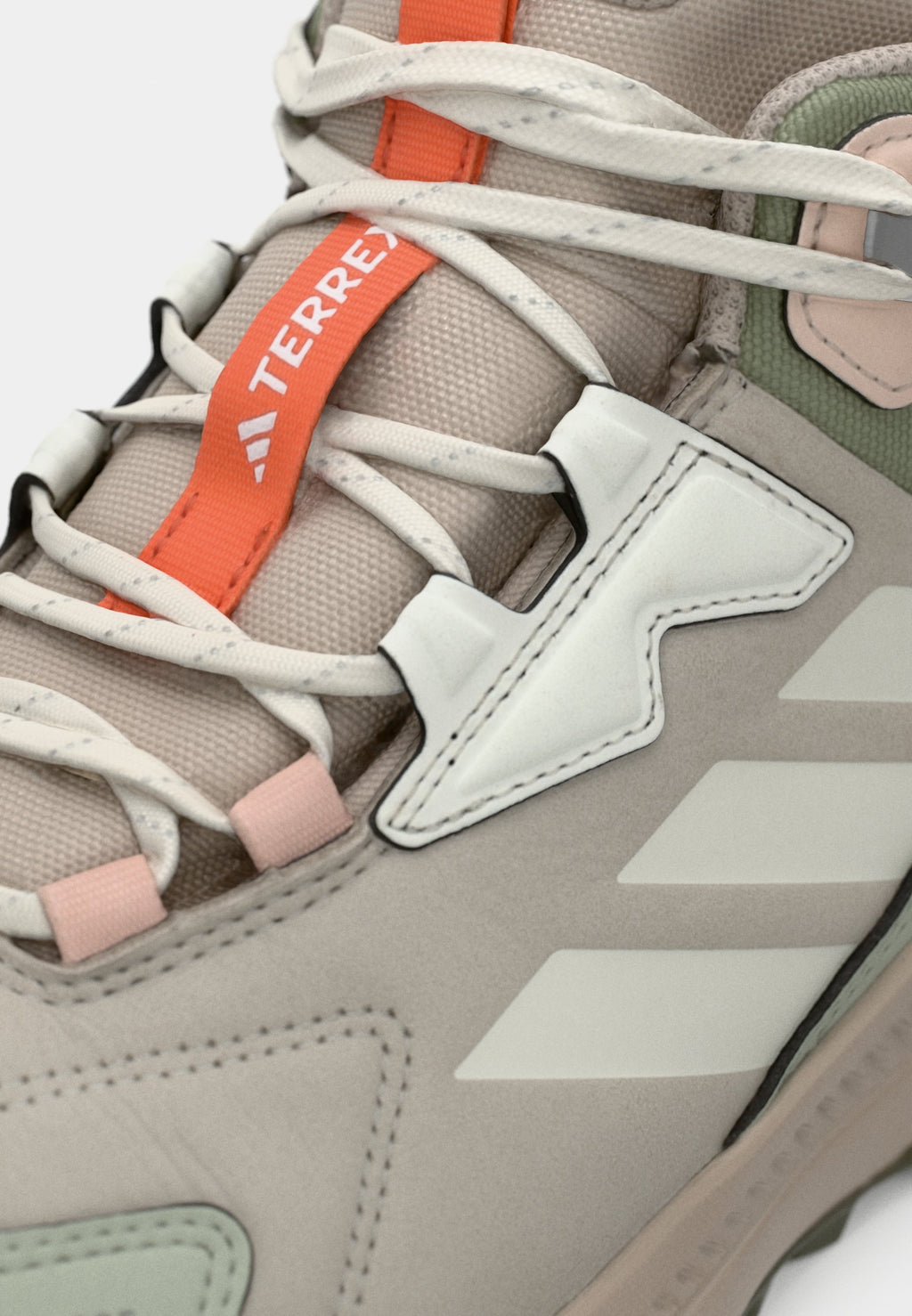 ANYLANDER MID - Hiking shoes - off white/halo green