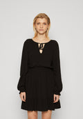 SMOCK WAIST DRESS - Day dress - black