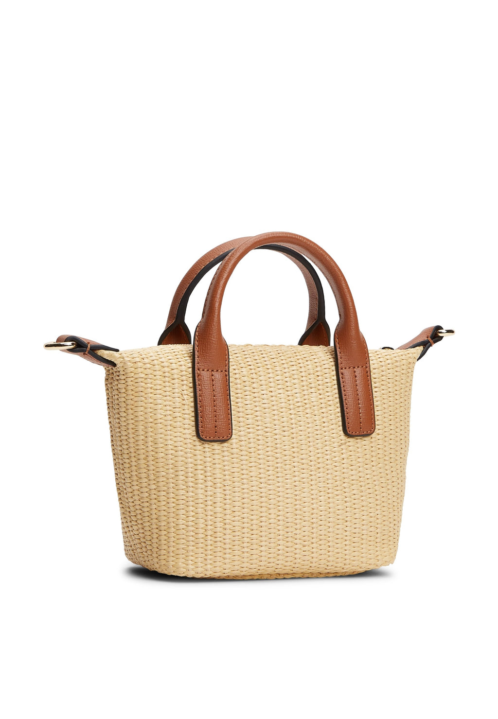 SAC FOURRE-TOUT À BANDouliÈRE EN RAFFIA MONOGRAMMÉ TH - Sac à main - raphia naturel