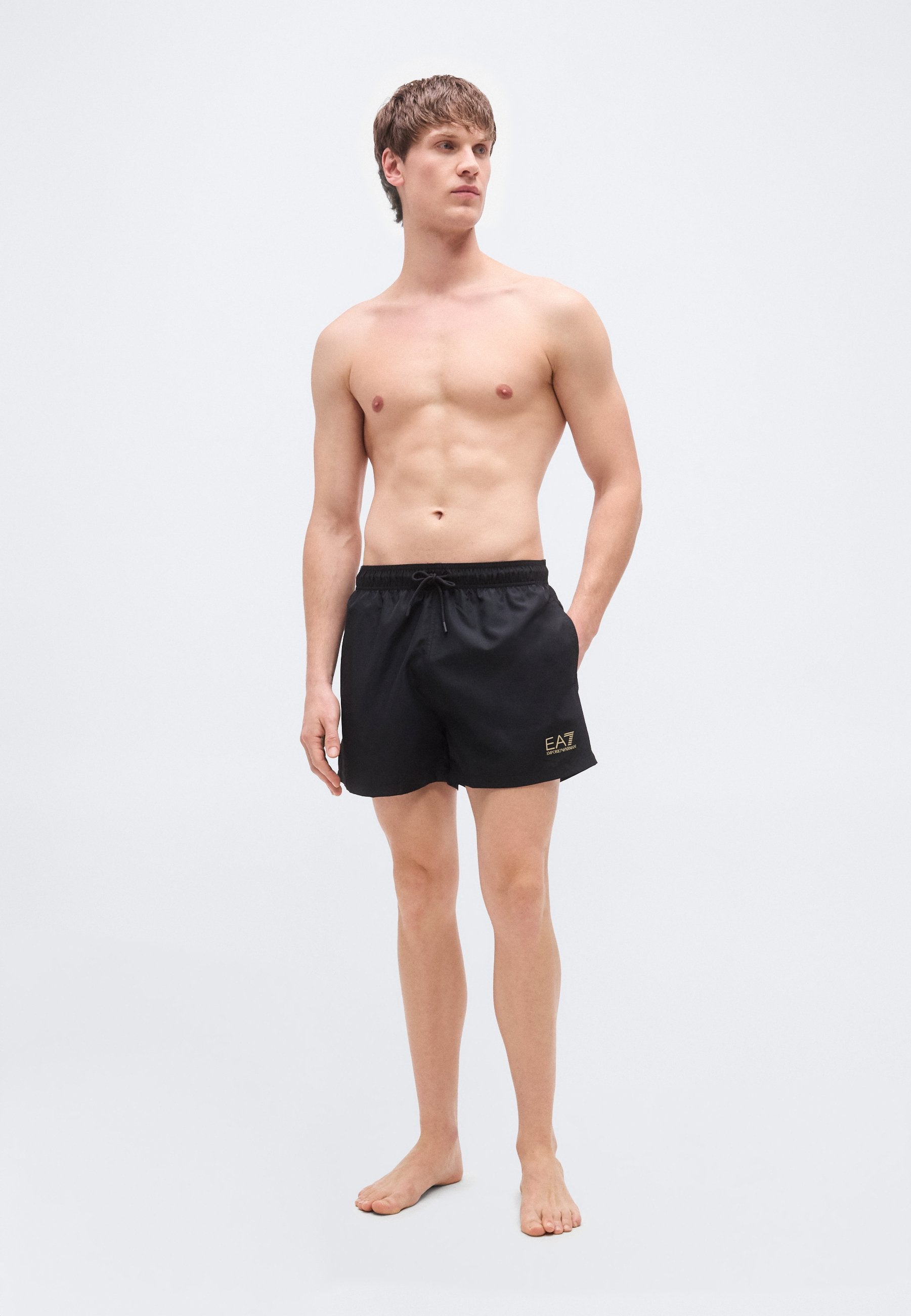 WATER SPORTS GRAPHIC VERTICAL MONOGRAM - Swimming shorts - black/gold-coloured