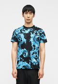 PRINT - Print T-shirt - black/sea