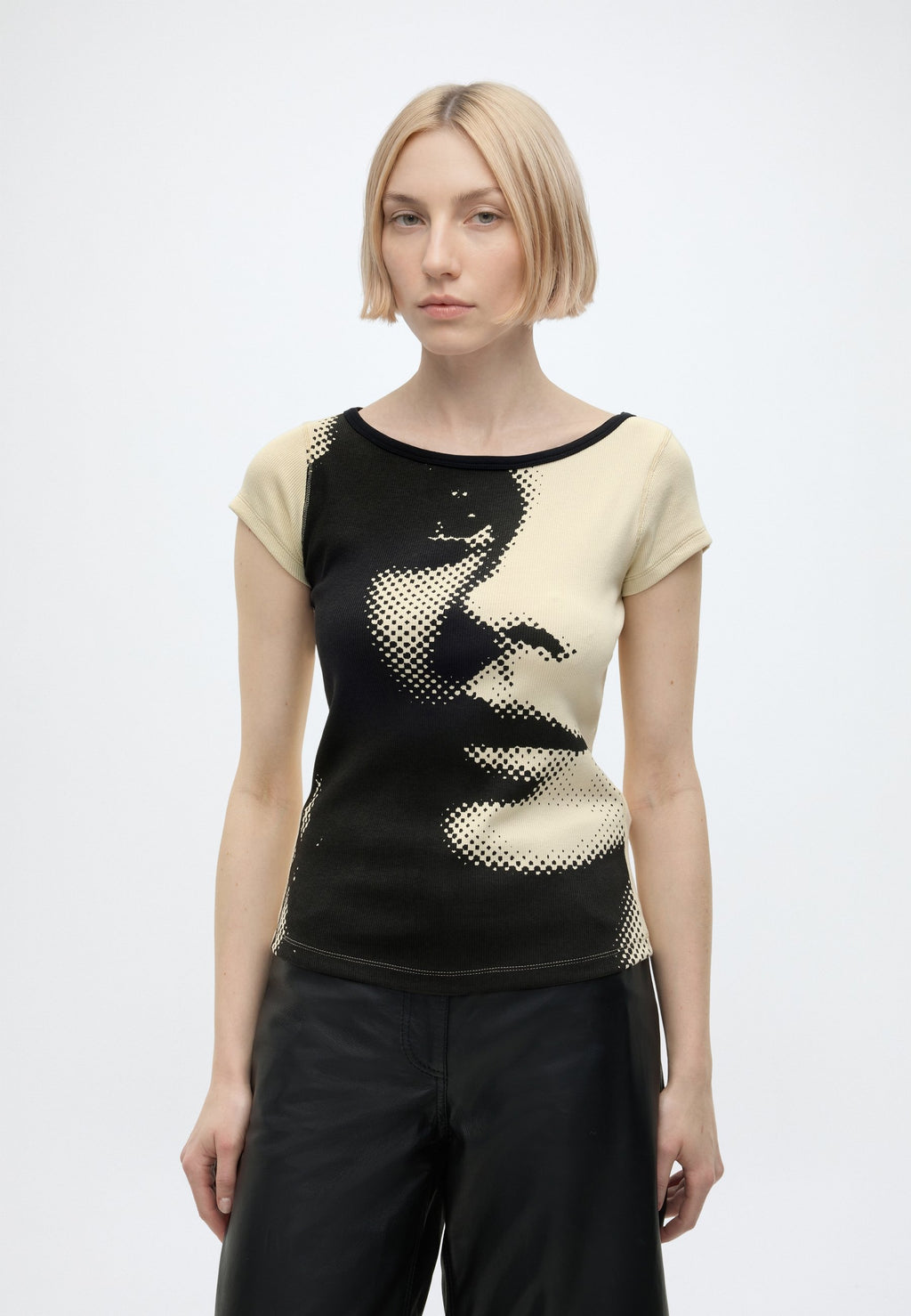 ETINE - Print T-shirt - light/pastel yellow