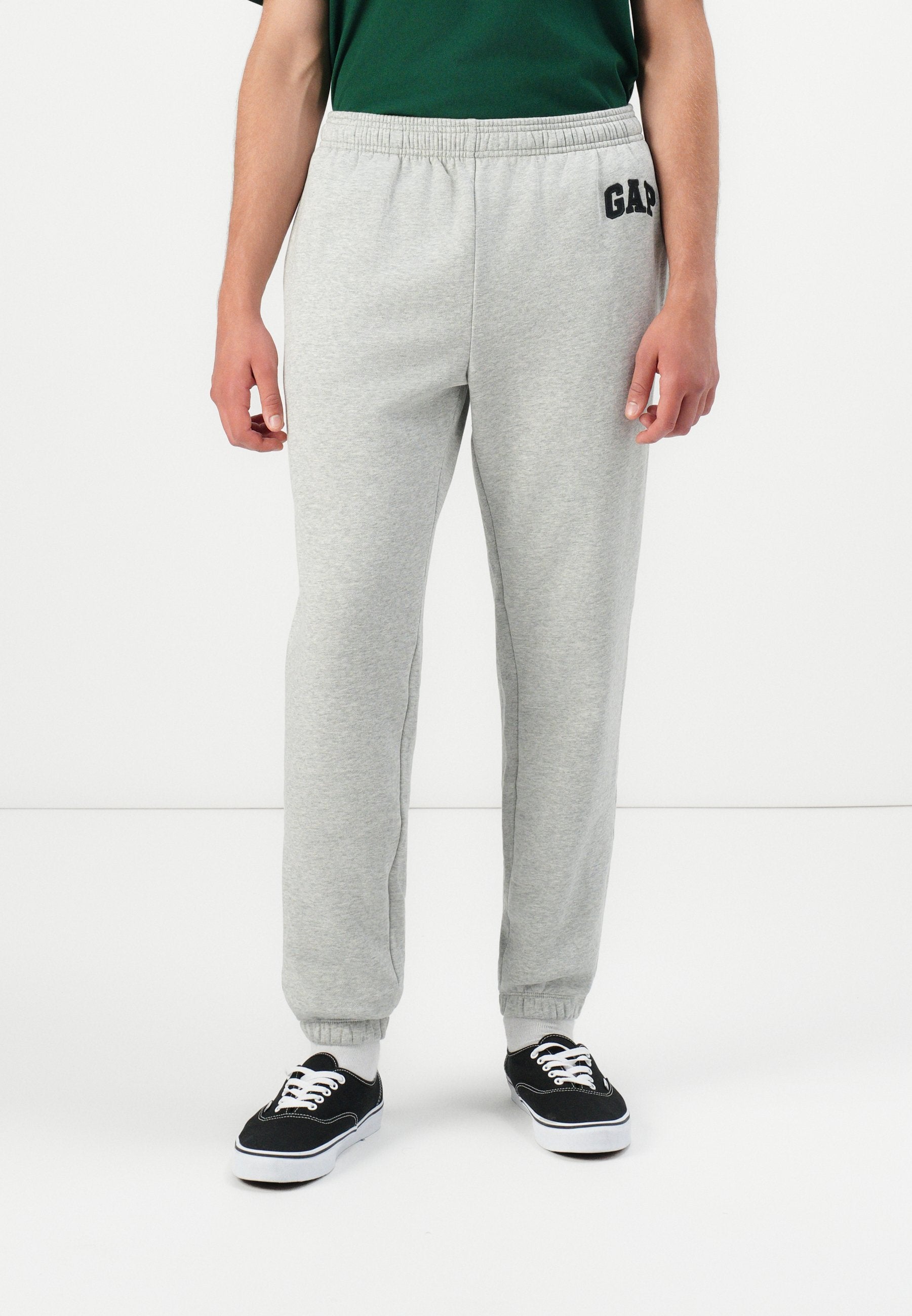 HERITAGE LOGO - Tracksuit bottoms - light heather grey