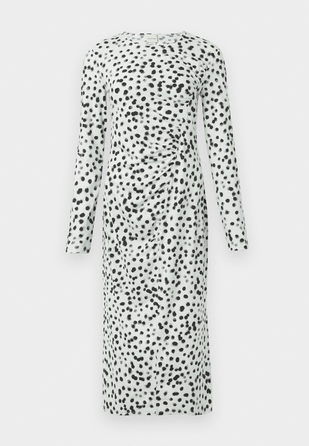 RUCHED PRINTED MIDI - Day dress - ivory