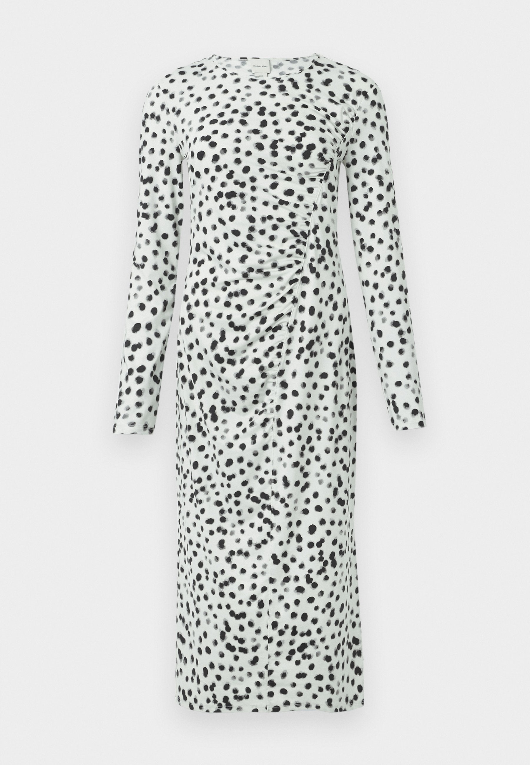 RUCHED PRINTED MIDI - Day dress - ivory