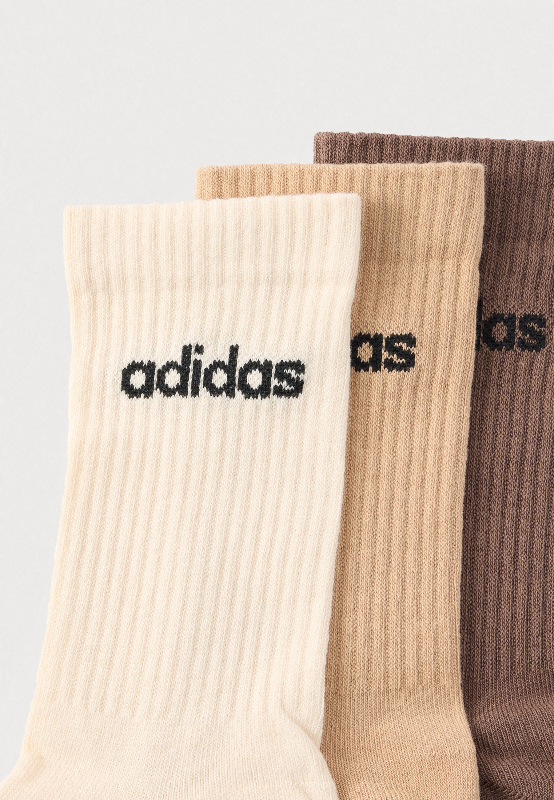 LINEAR CREW SOCKS CUSHIONED SOCKS 3 PAIR PACK UNISEX - Socks - brown/magic beige/earth strata