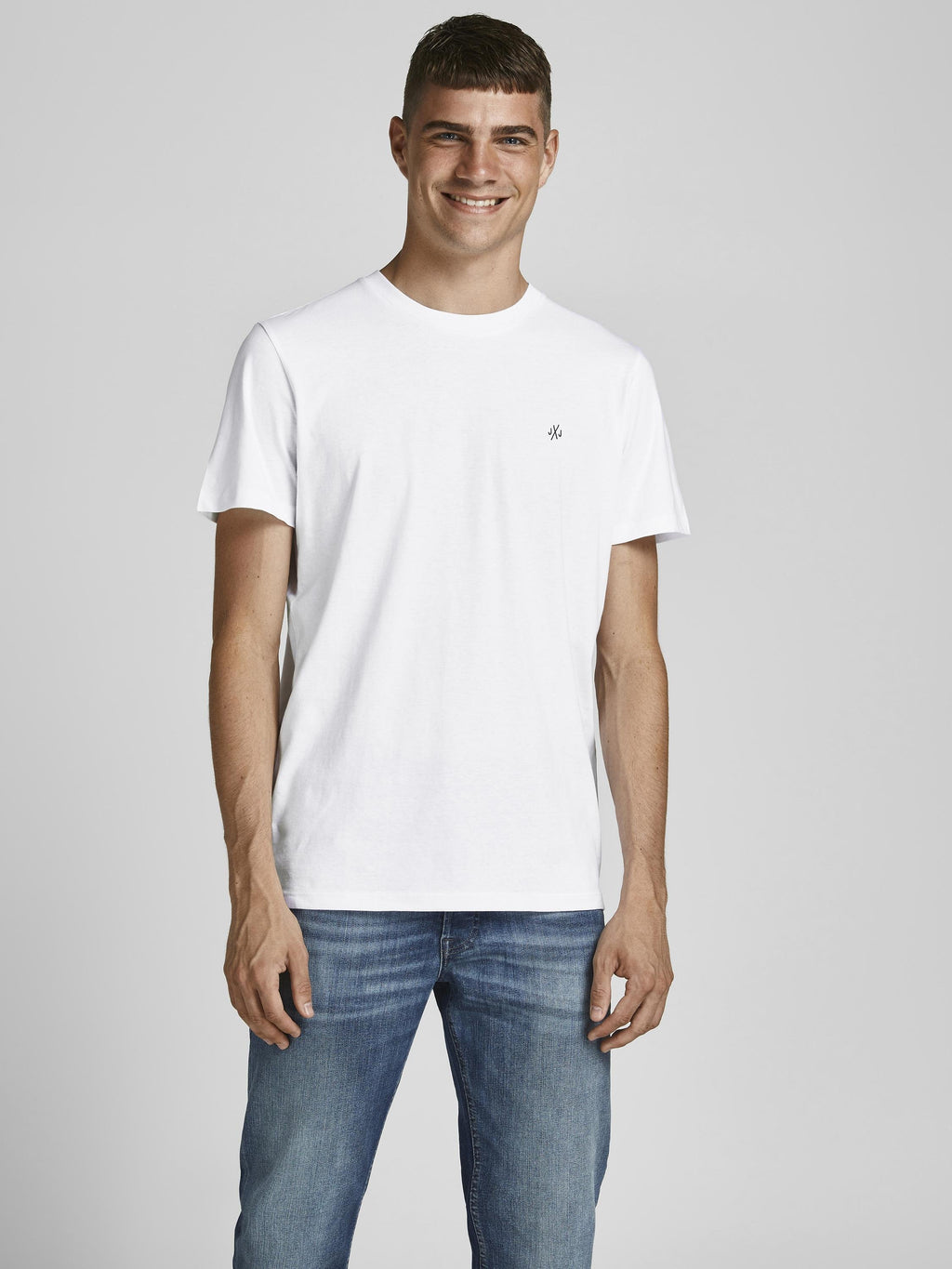 JORJXJ TEE CREW NECK 5 PACK - Basic T-shirt - white