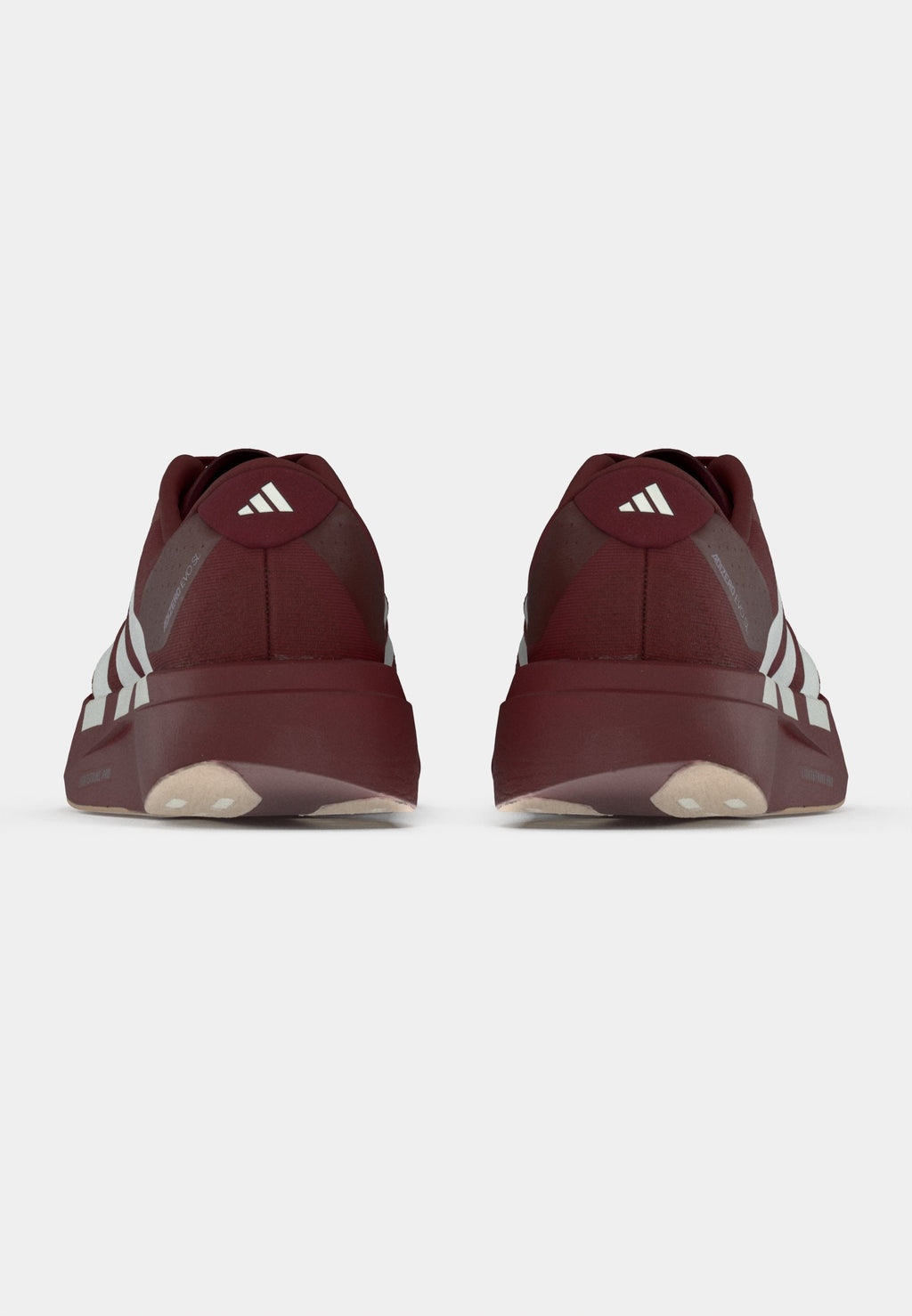 ADIZERO EVO SL M - أحذية رياضية - أحمر ظل/أبيض غير مصقول/فضي معدني