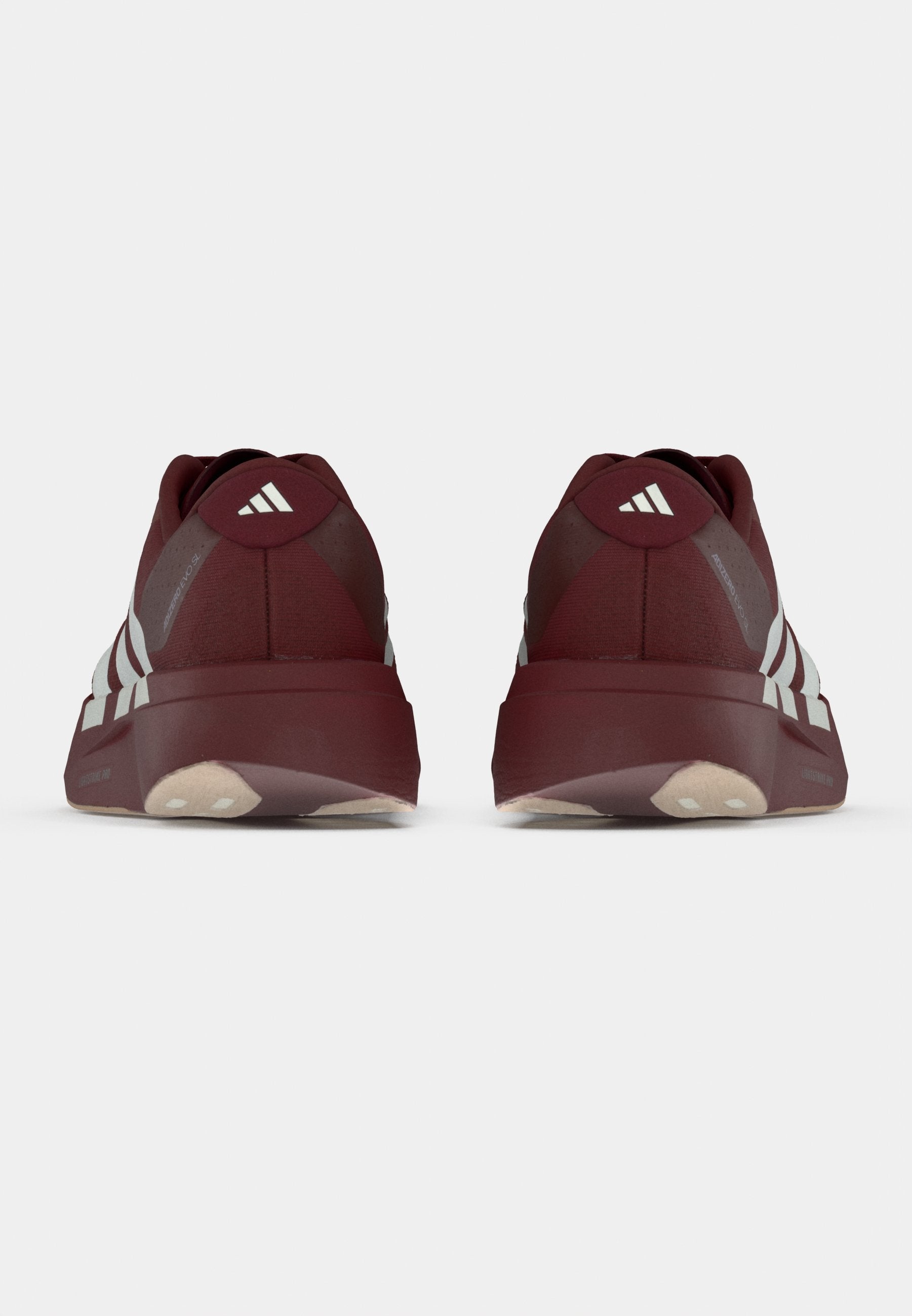 ADIZERO EVO SL M - أحذية رياضية - أحمر ظل/أبيض غير مصقول/فضي معدني