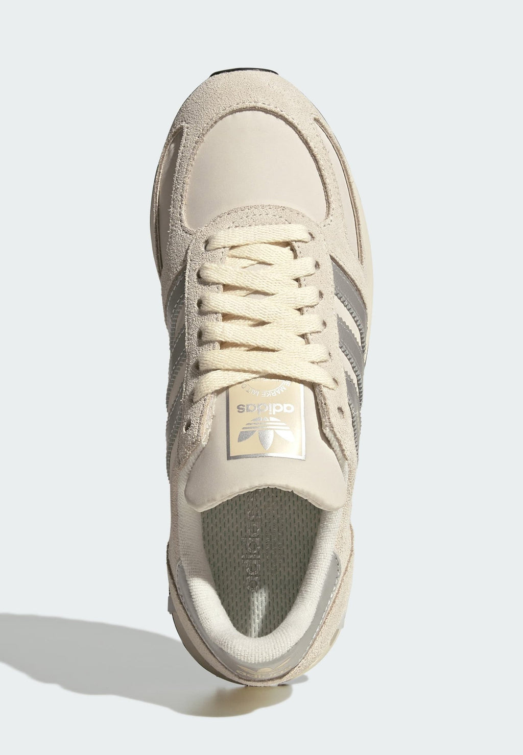 LA TRAINER OG W - Baskets - blanc   argent métallisé   blanc cassé