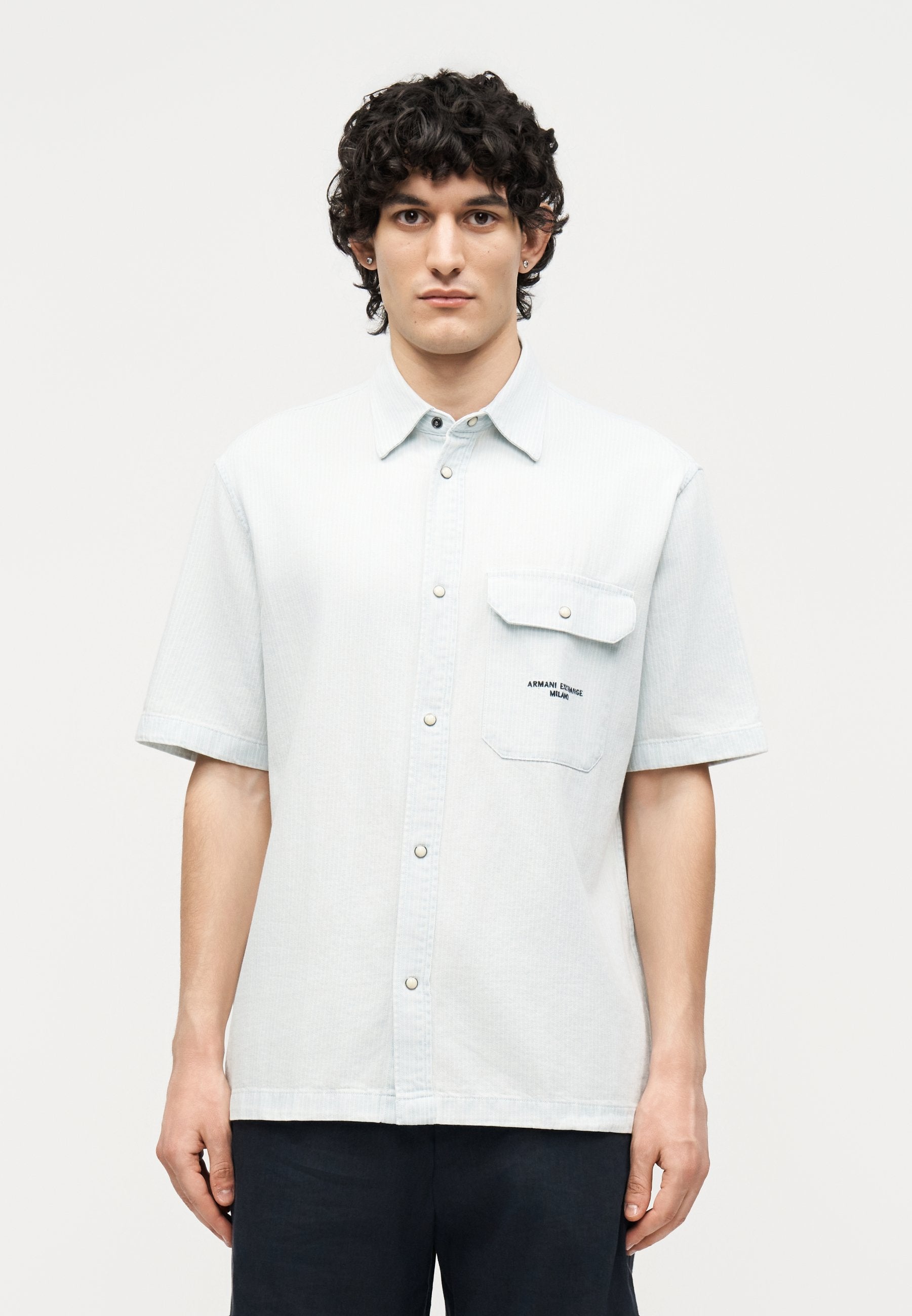SHIRT - Shirt - blue/white