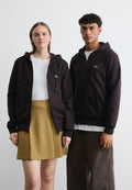Zip-up sweatshirt - dark brown
