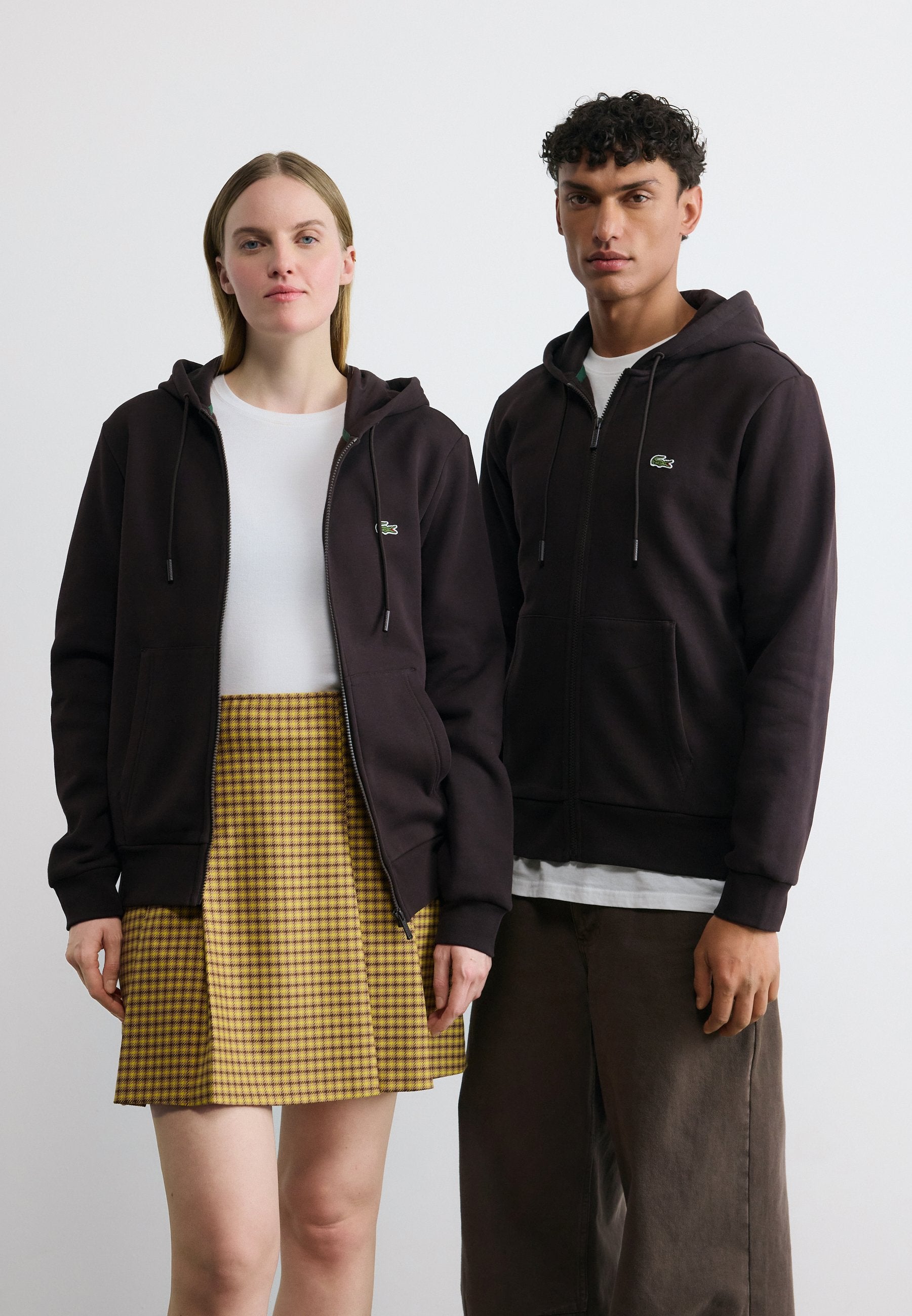 Zip-up sweatshirt - dark brown