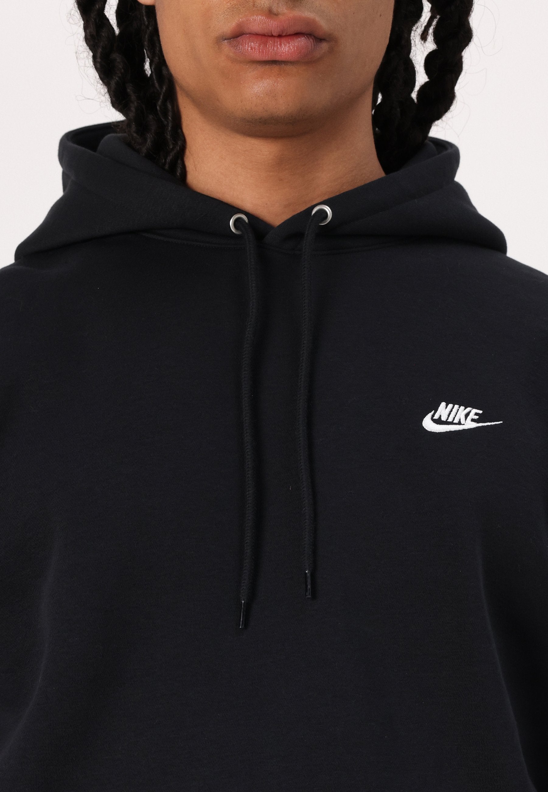 CLUB HOODIE - Sweat à capuche - noir noir/blanc