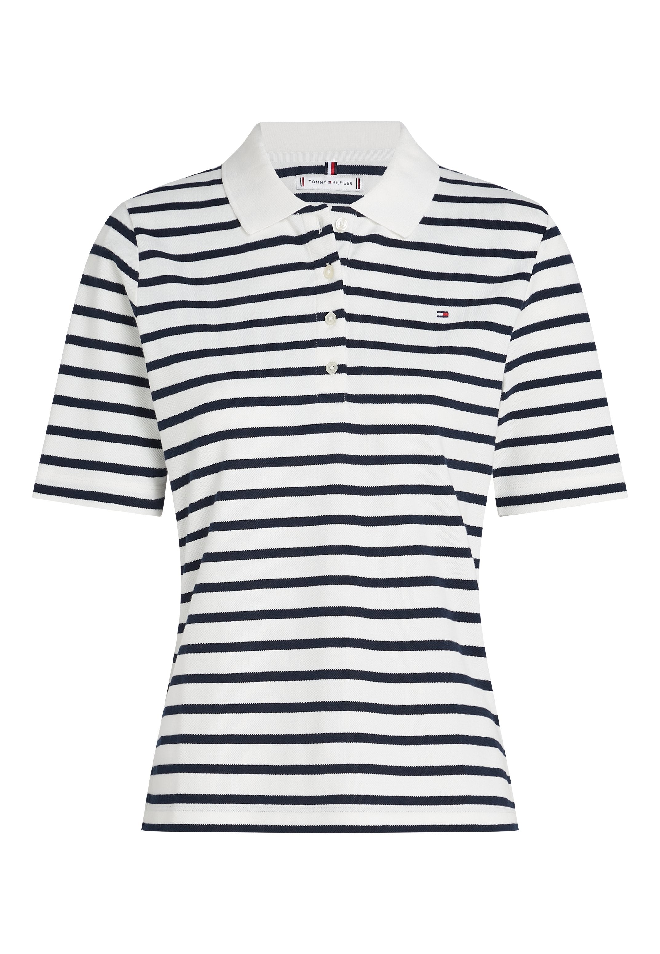 Polo shirt - breton ecru/dark night navy stp
