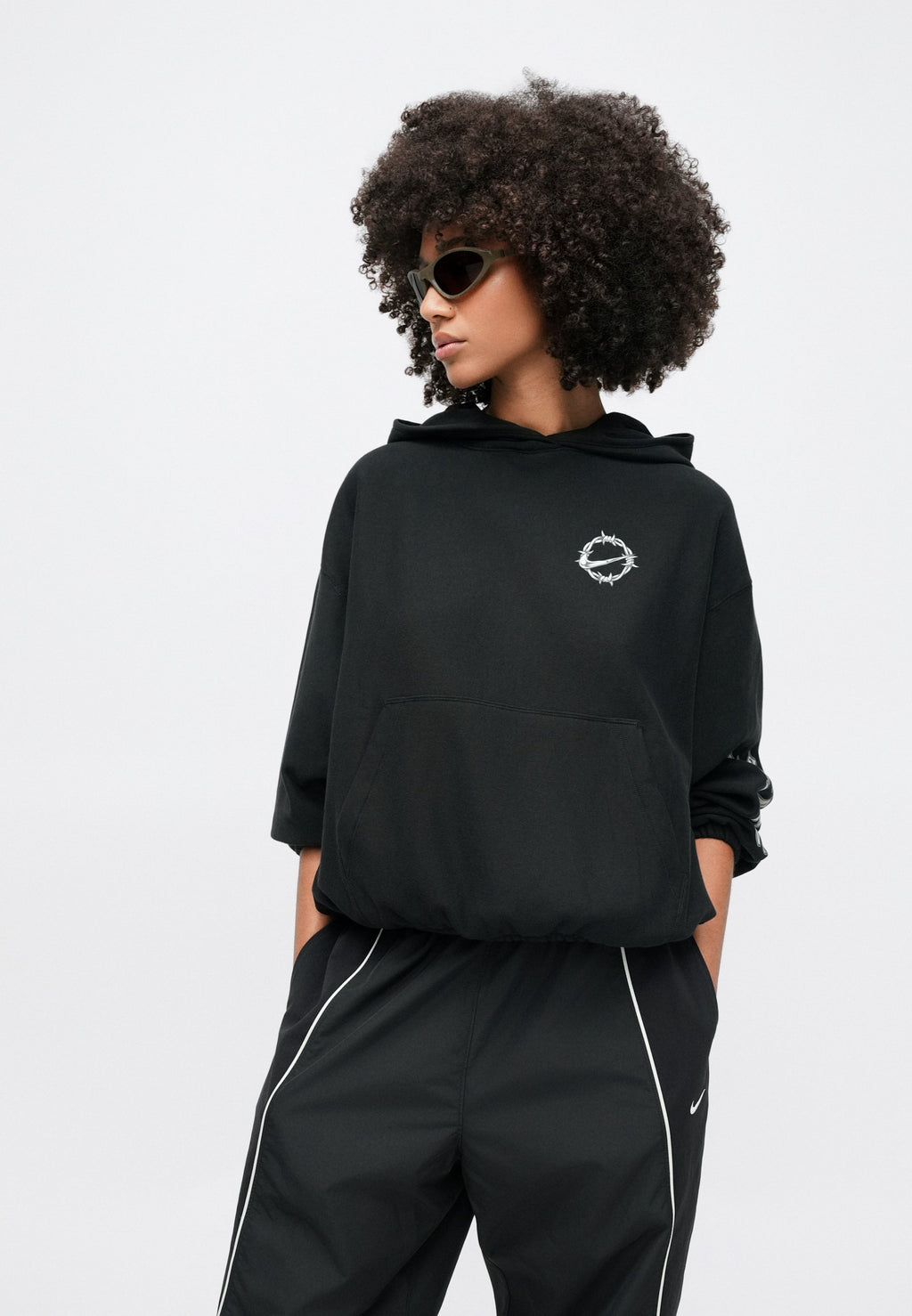 TRACK PANT - Tracksuit bottoms - black/sail
