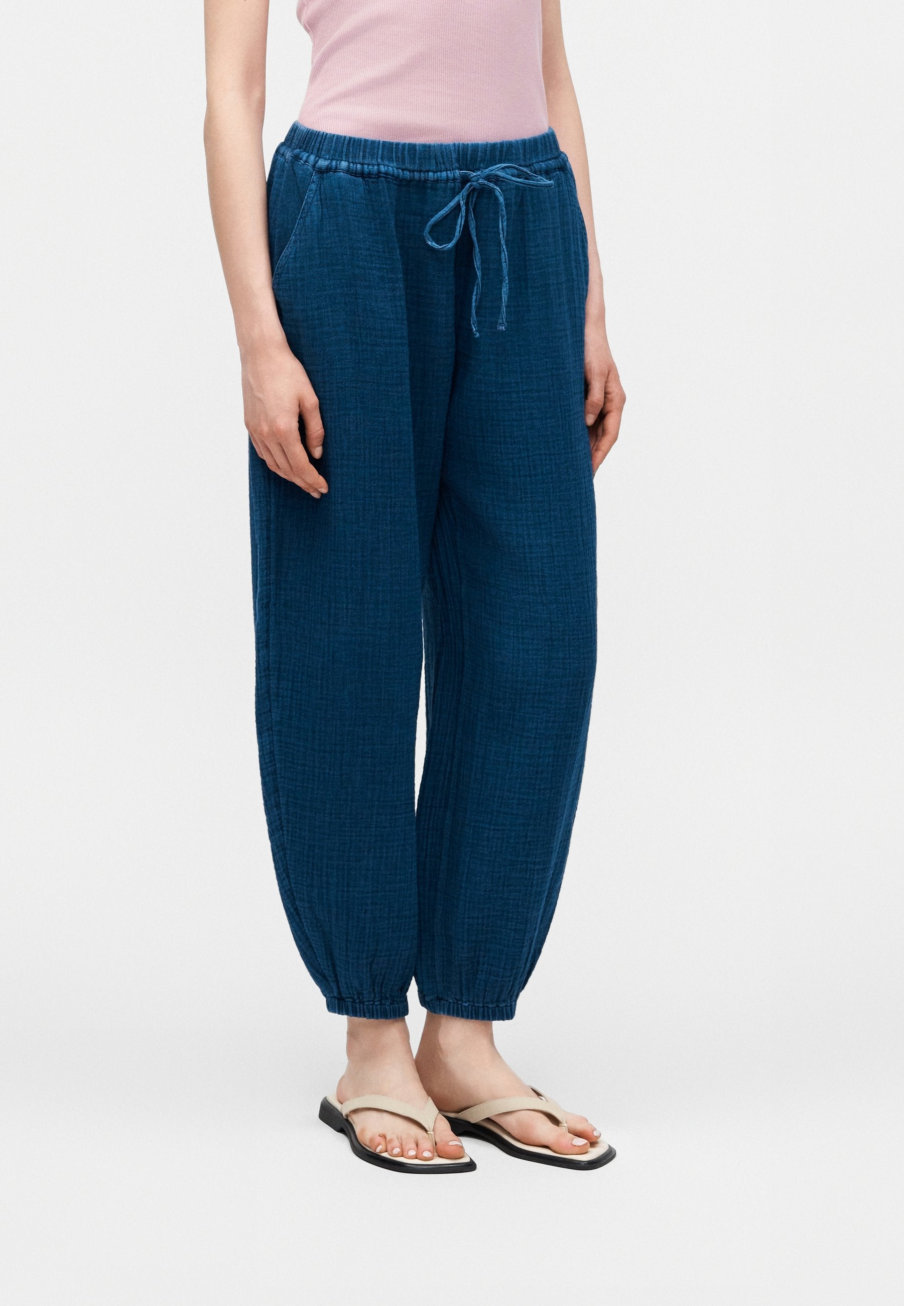PO GAUZE RINSE REESE - Trousers - dark-blue denim
