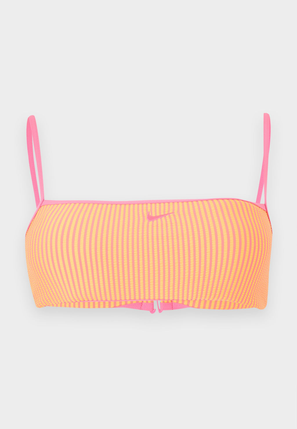 HAUT DE BIKINI COL CARRÉ À TEXTURE ONDULÉE - Pink glow