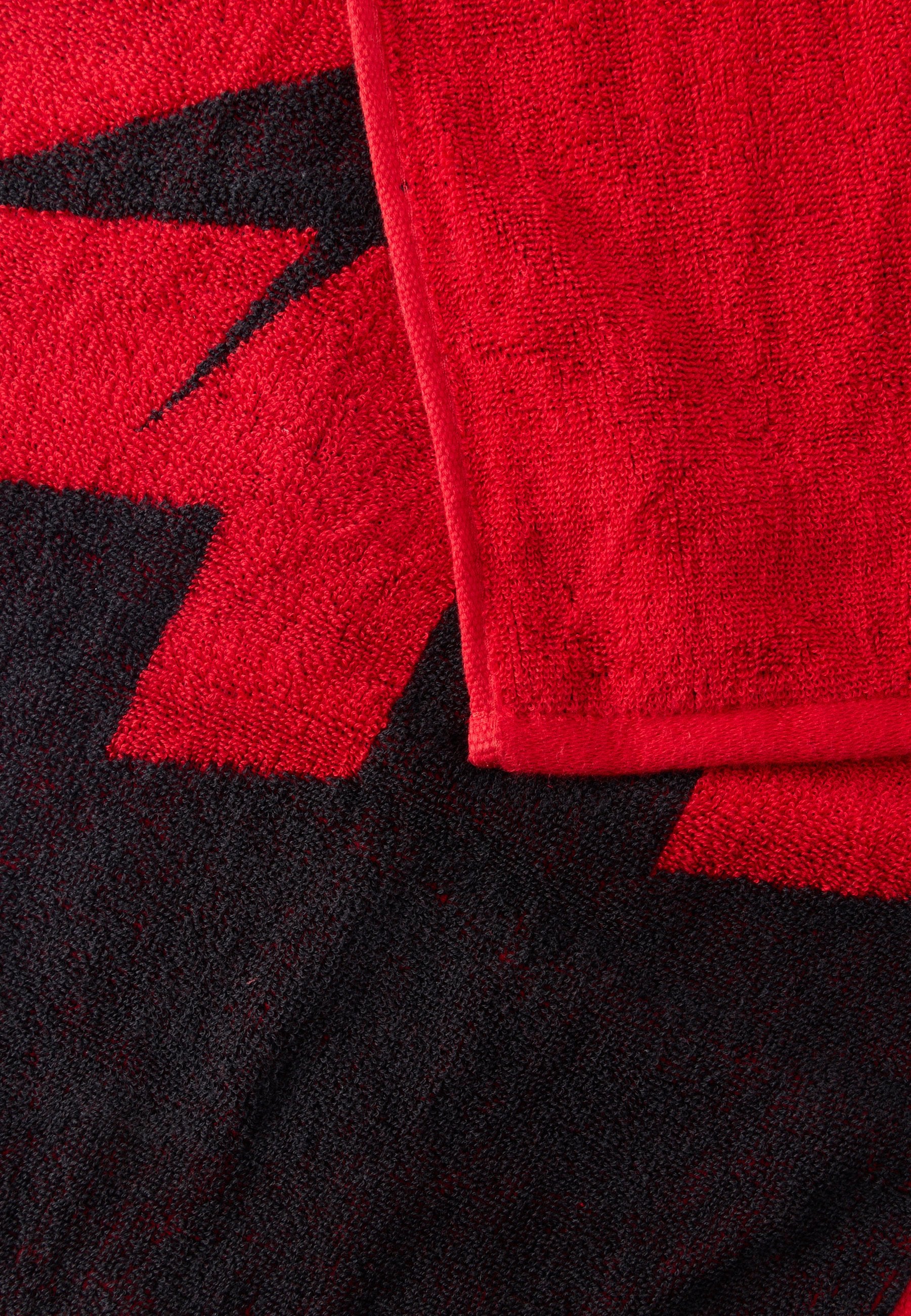 MEDIUM GRAPHIC UNISEX - Towel - black/university red