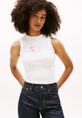 BUBBLE LOGO SLIM TANK TOP - Top - ecru