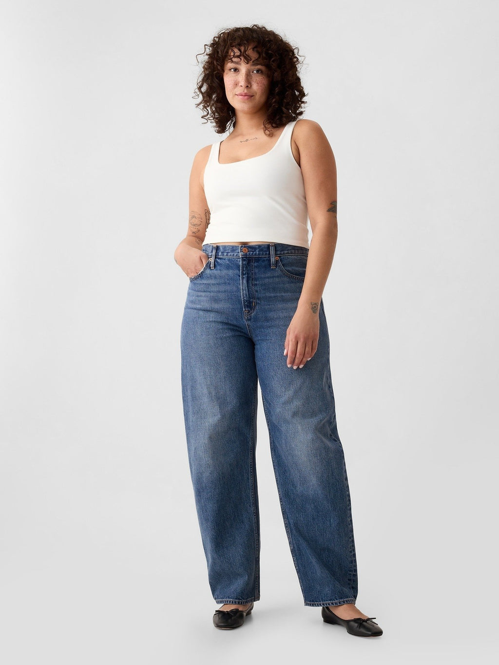 BARREL HERSH - Baggy Jeans - medium indigo