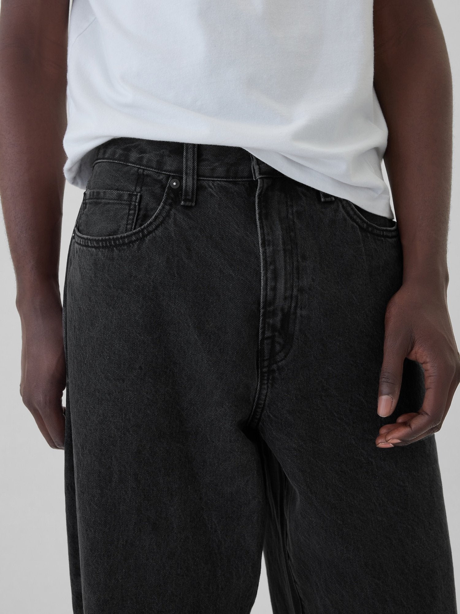 BAGGY FIT RIGID UNISEX - Baggy Jeans - washed black