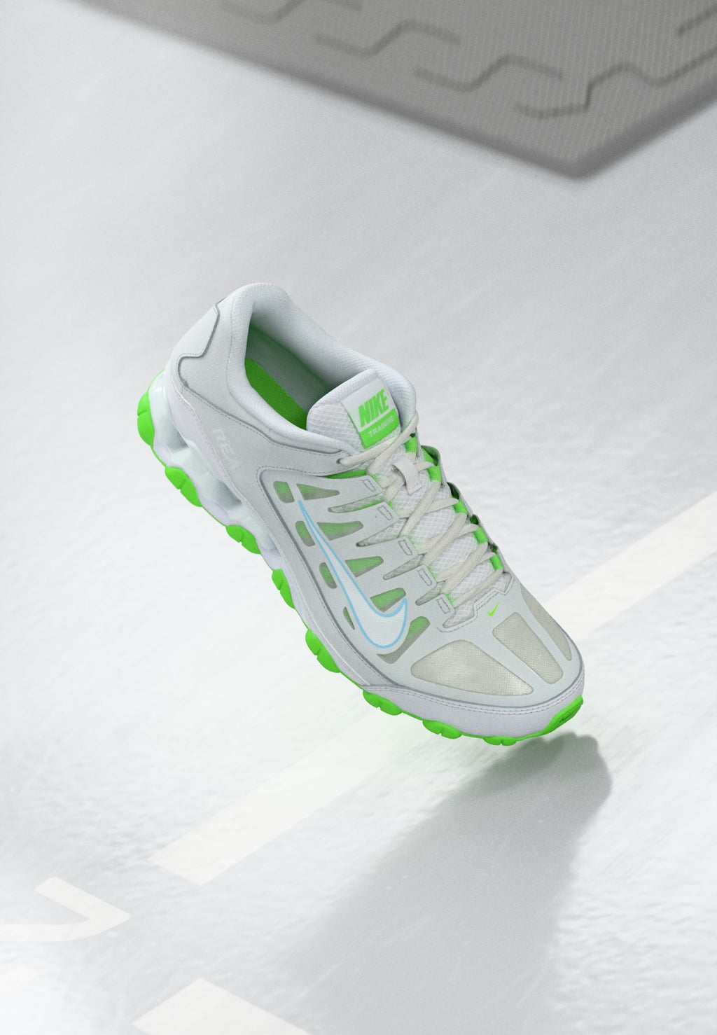REAX 8 - Training shoe - off white/white/green strike/glacier blue