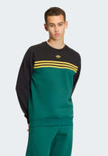 STRIPES CREW - Sweatshirt - collegiate green/black