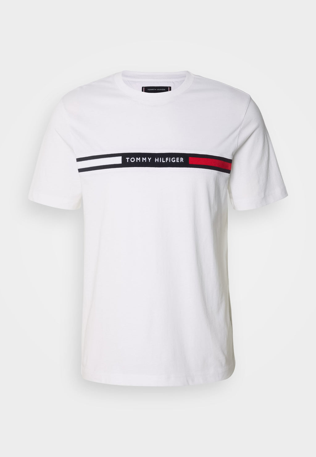 HILFIGER CHEST INSERT TEE - Print T-shirt - white