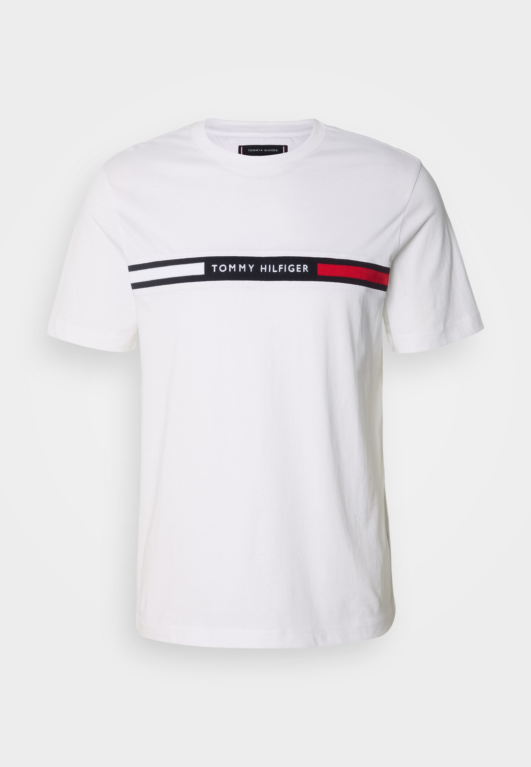 HILFIGER CHEST INSERT TEE - Print T-shirt - white
