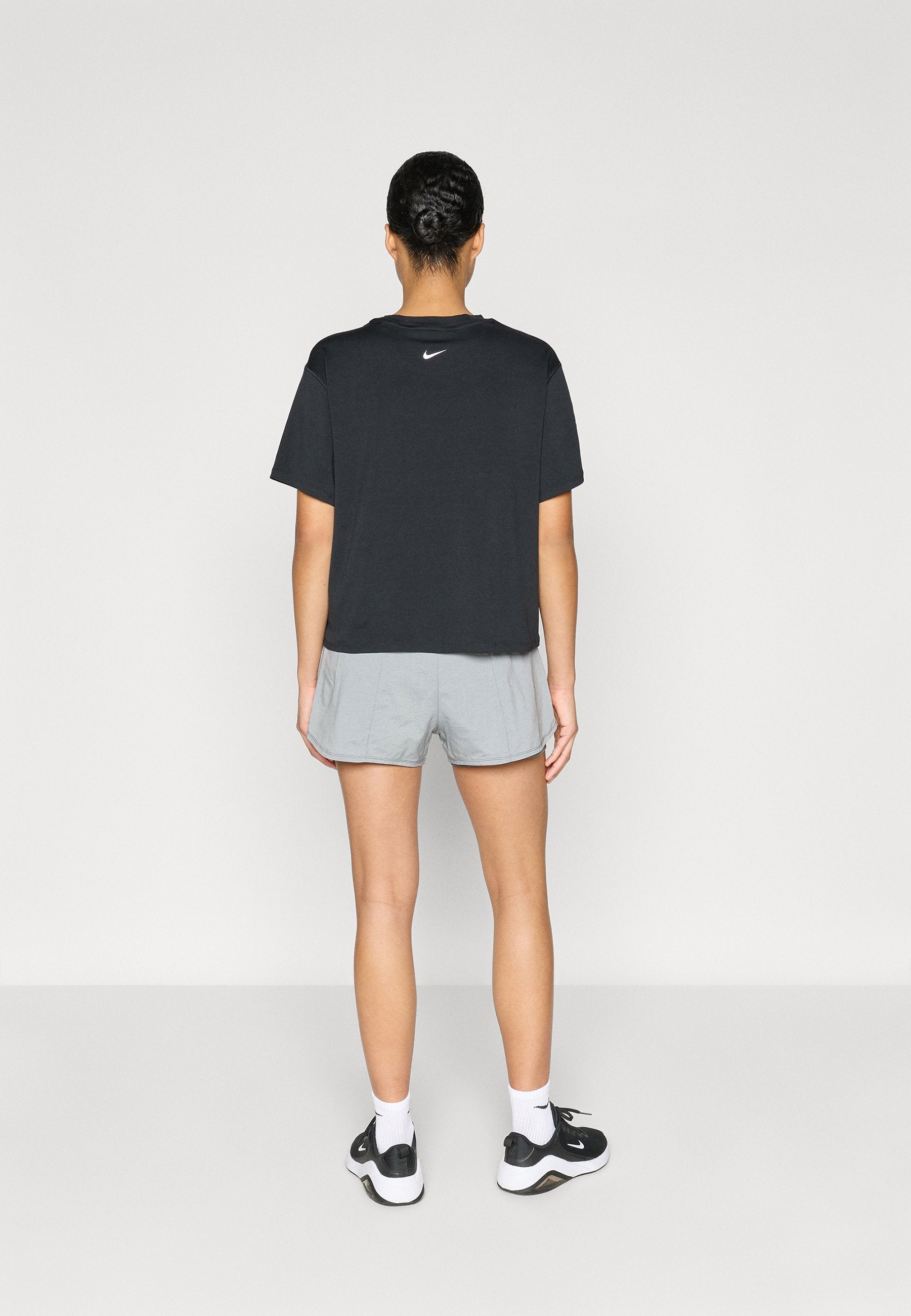 ONE SHORT - 2-in-1 shorts - smoke grey/white