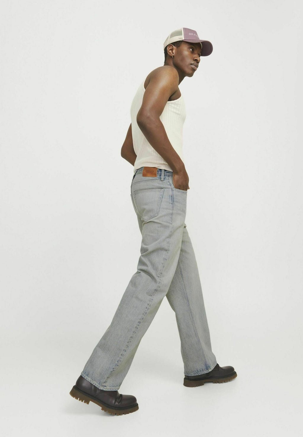 Wide fit JJIDAVE JJCOOPER AM 888 NOOS - Baggy Jeans - blue denim