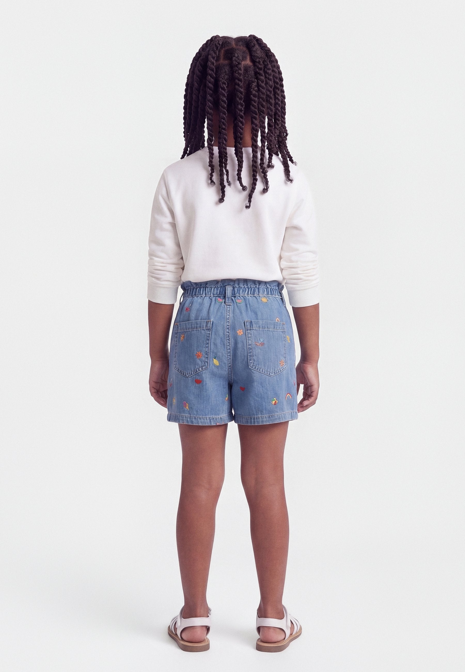 FASHION  - Denim shorts - light wash