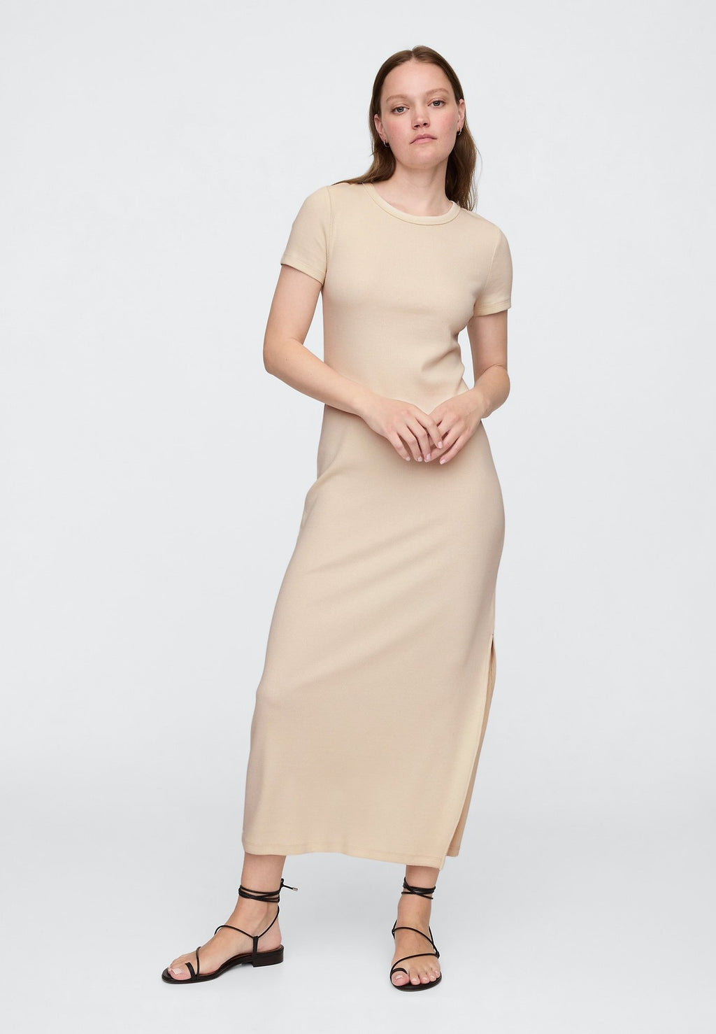 MAXI DRESS - Jersey dress - sand