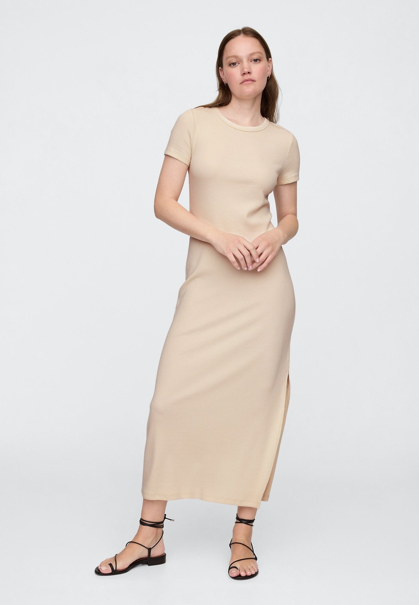 MAXI DRESS - Jersey dress - sand