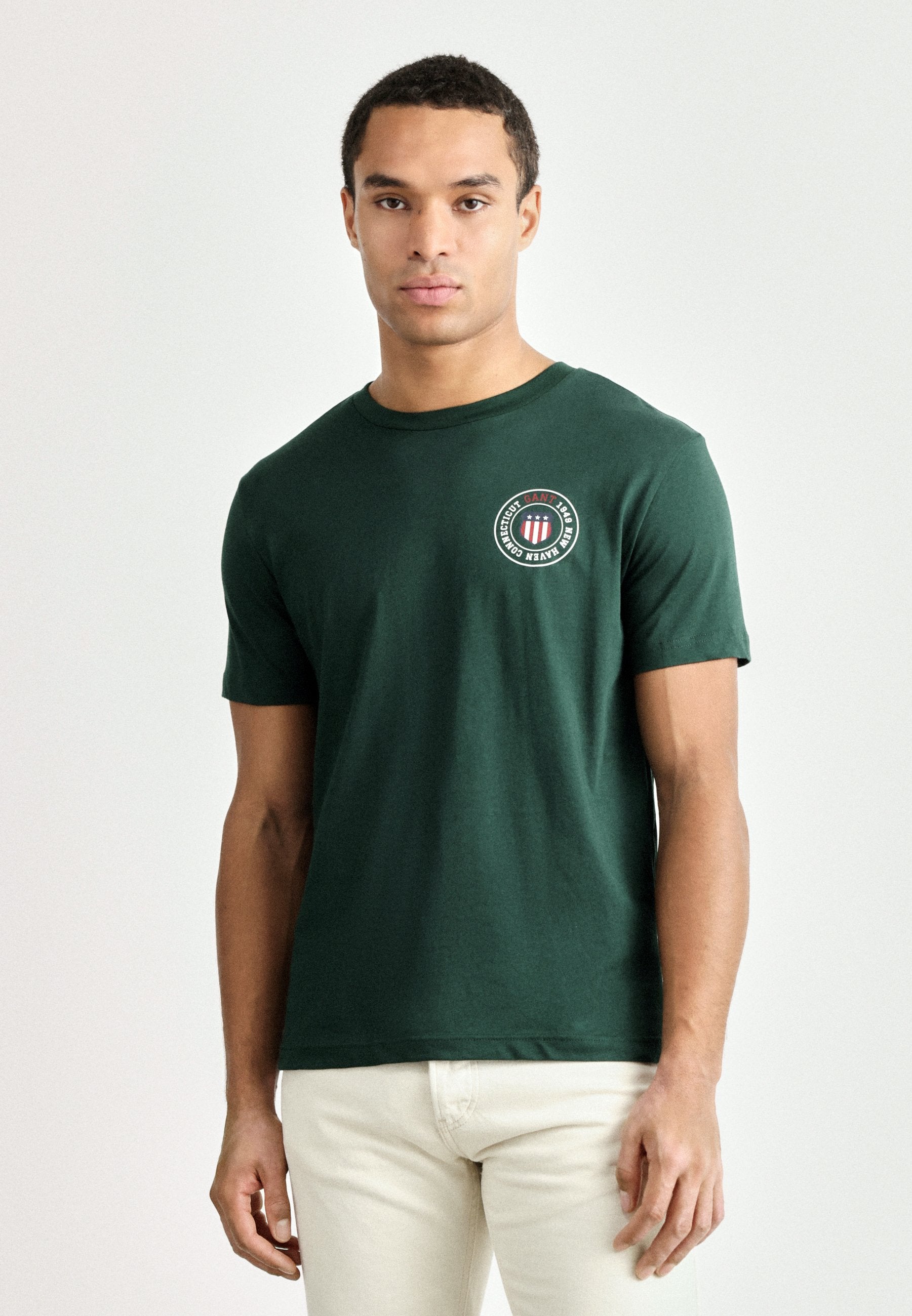 GRAPHIC  - Print T-shirt - tartan green