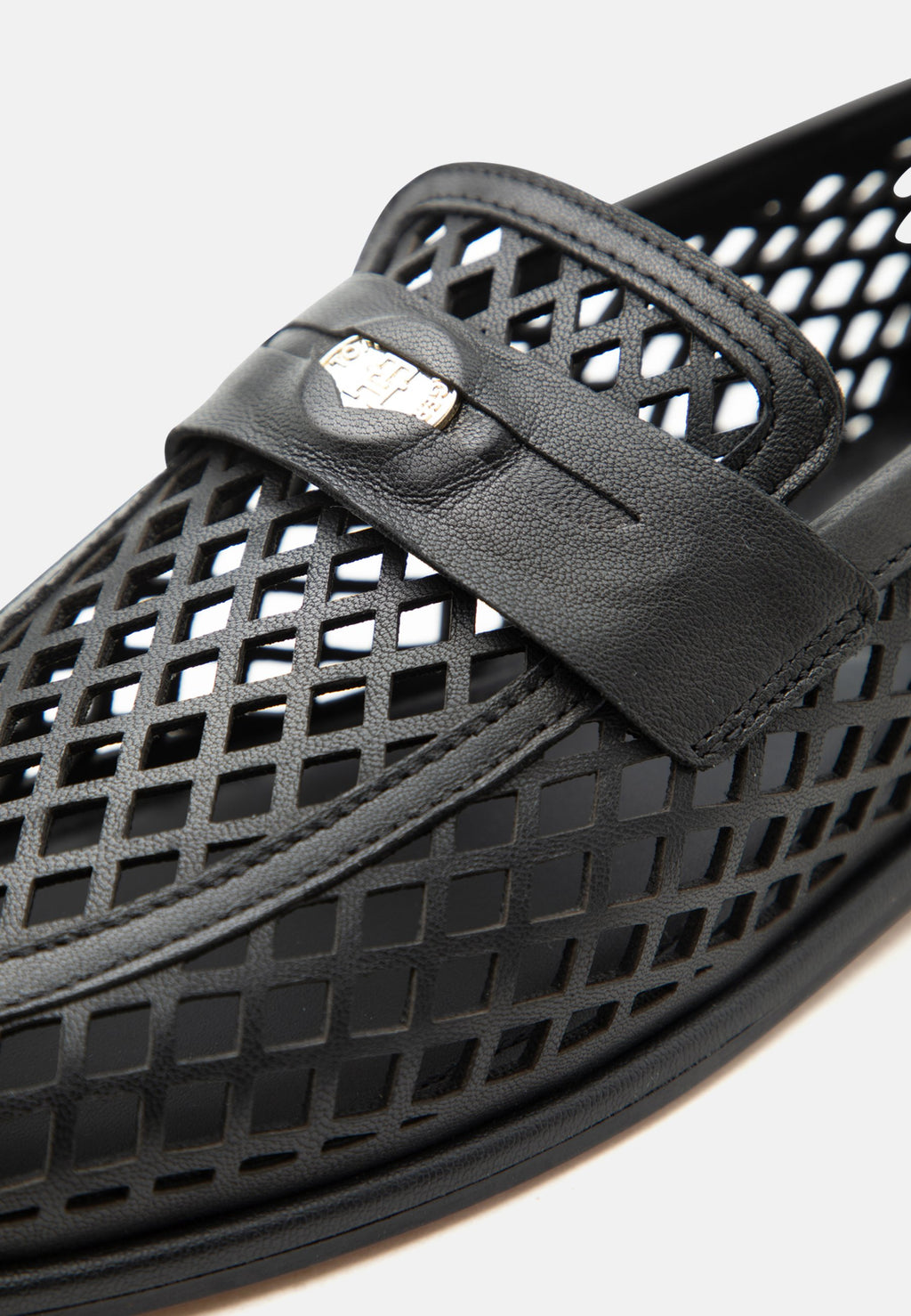 COIN LOAFER LASER CUT - Slip-ons - black