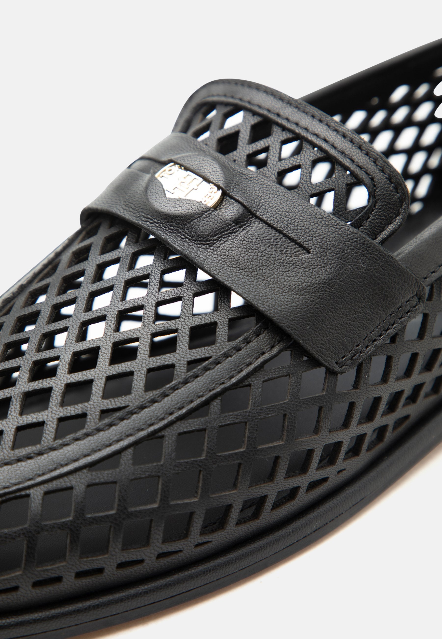 COIN LOAFER LASER CUT - Slip-ons - black