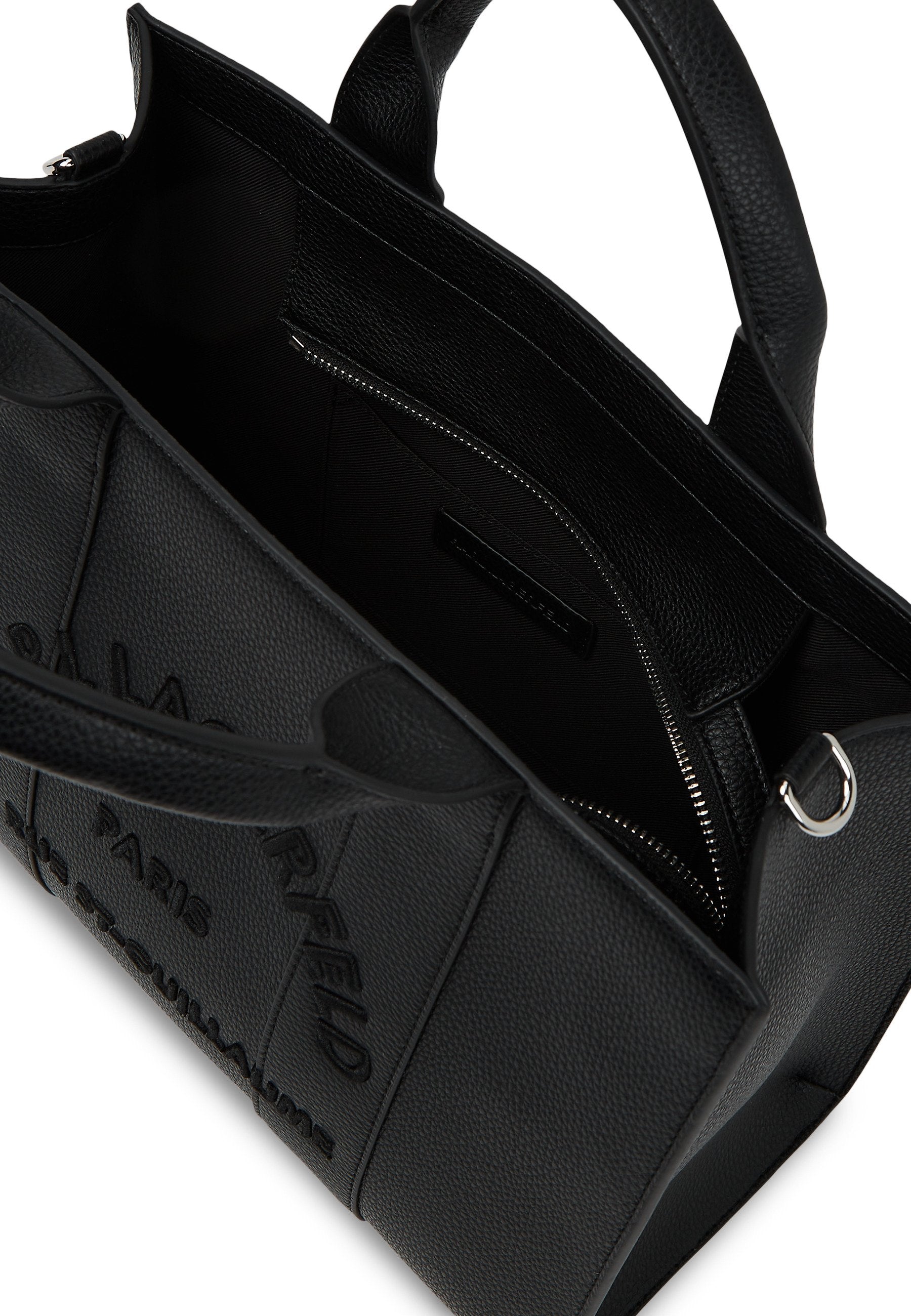 SQUARE TOTE - Handbag - black