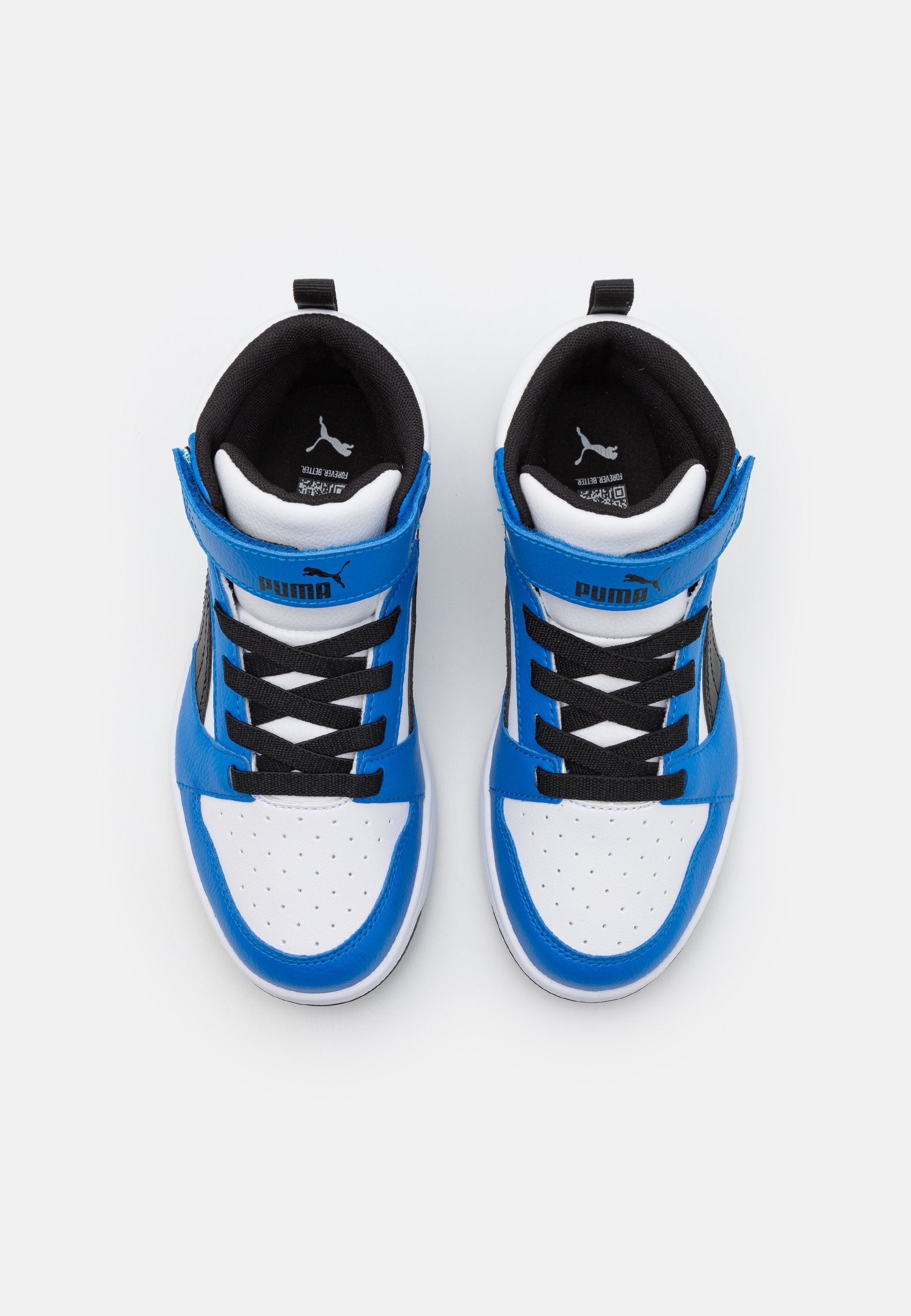REBOUND V6 MID UNISEX - High-top trainers - white/black/racing blue
