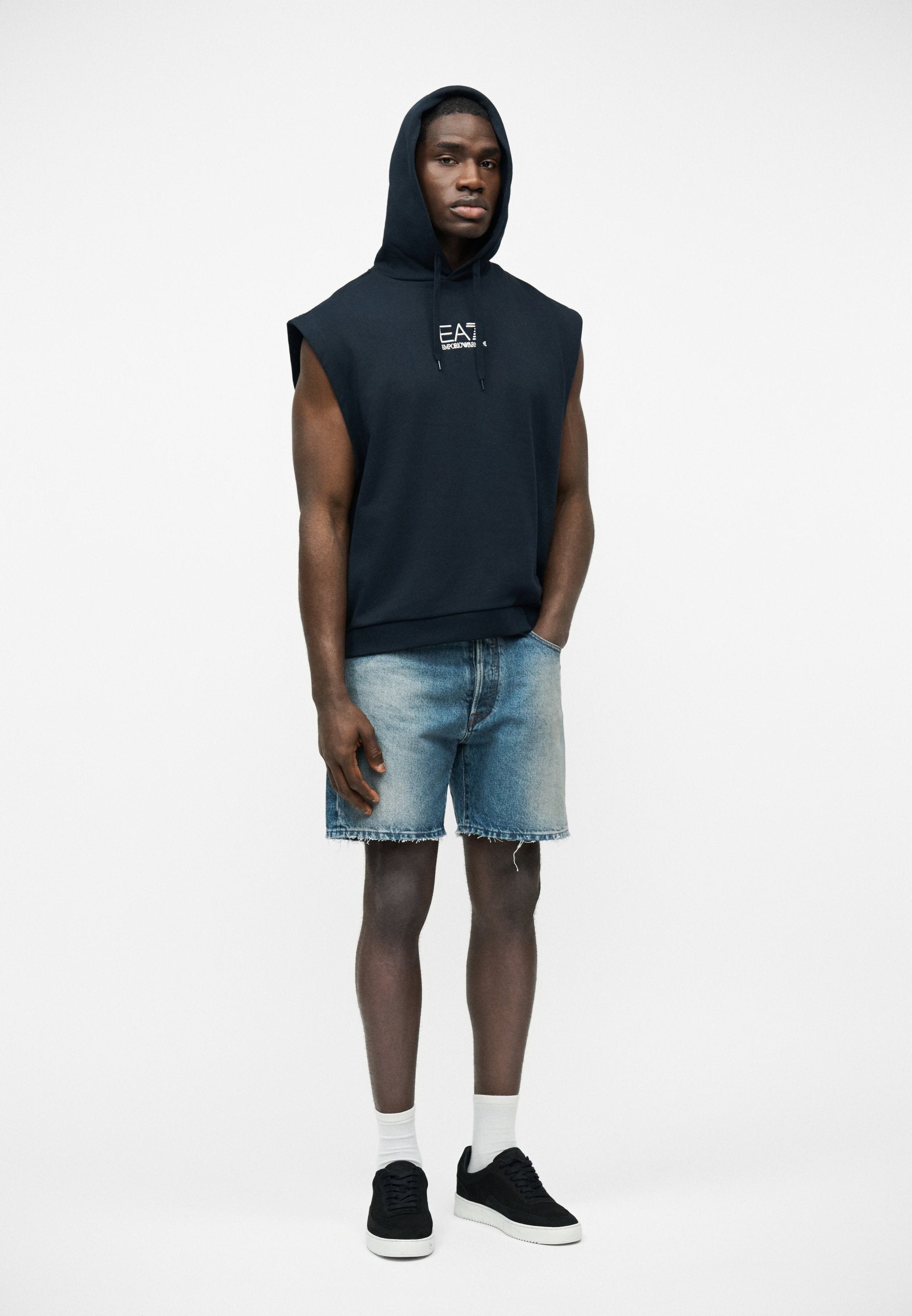 SÉRIE GRAPHIQUE TRAIN VILLE SPORT UNISEXE - Sweat à capuche - bleu foncé