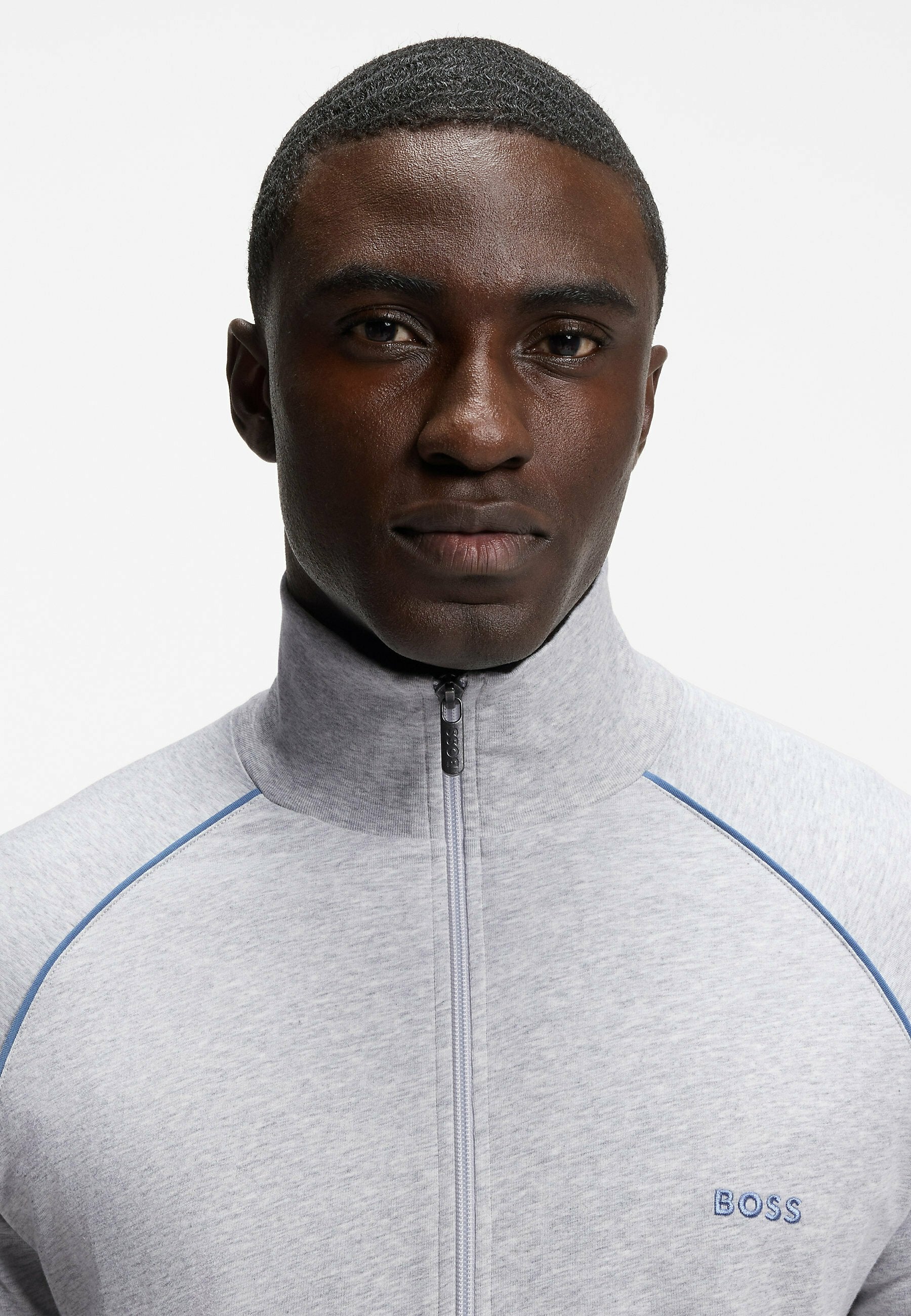 BOSS MIX&MATCH JACKET Z - Zip-up sweatshirt - light grey three
