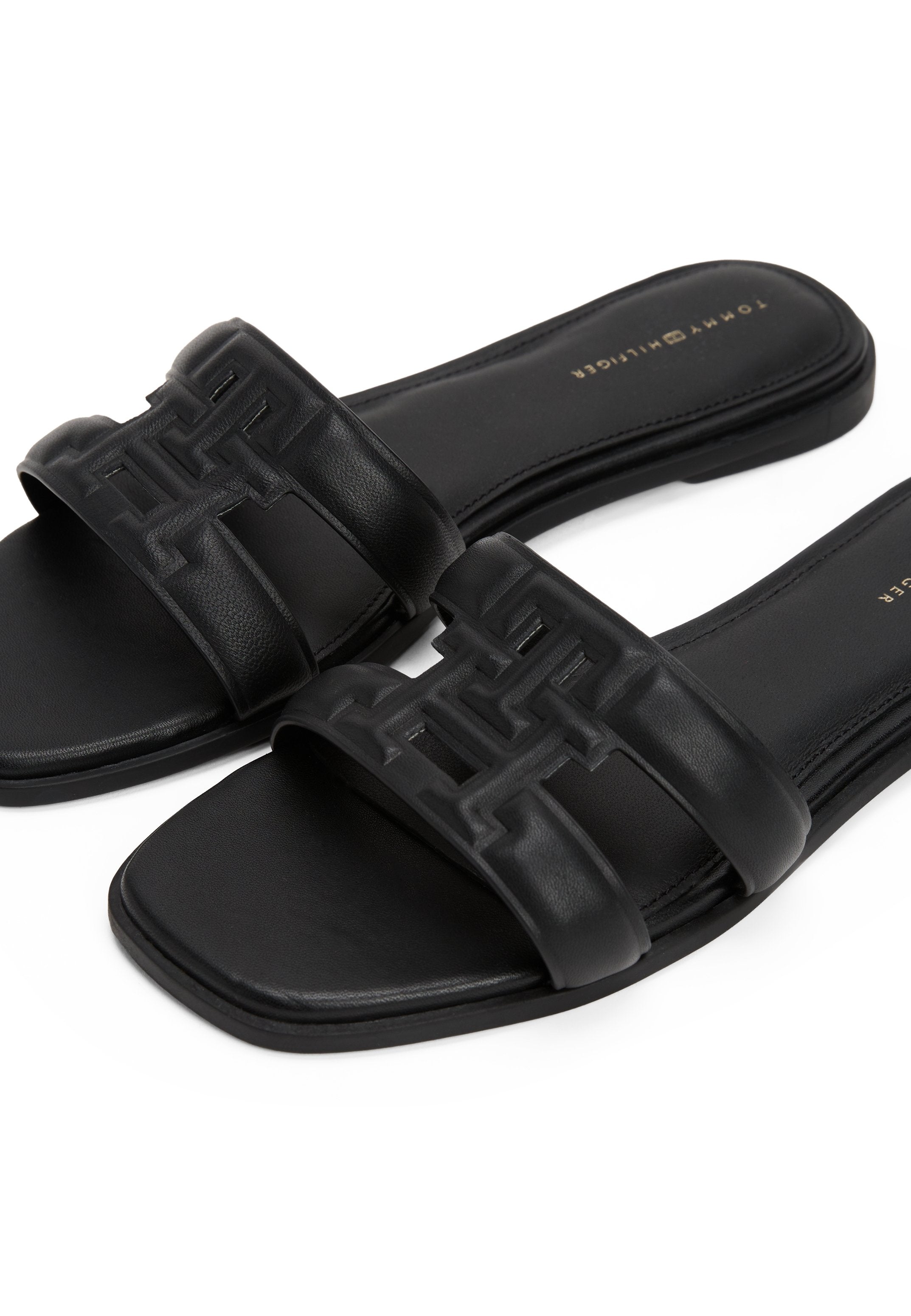 LOGO STRAP  - Mules - black