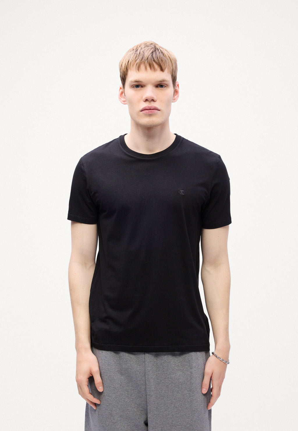 STRETCH SLIM TEE LIQUID TOUCH TEES 2 PACK - Basic T-shirt - black/bright white