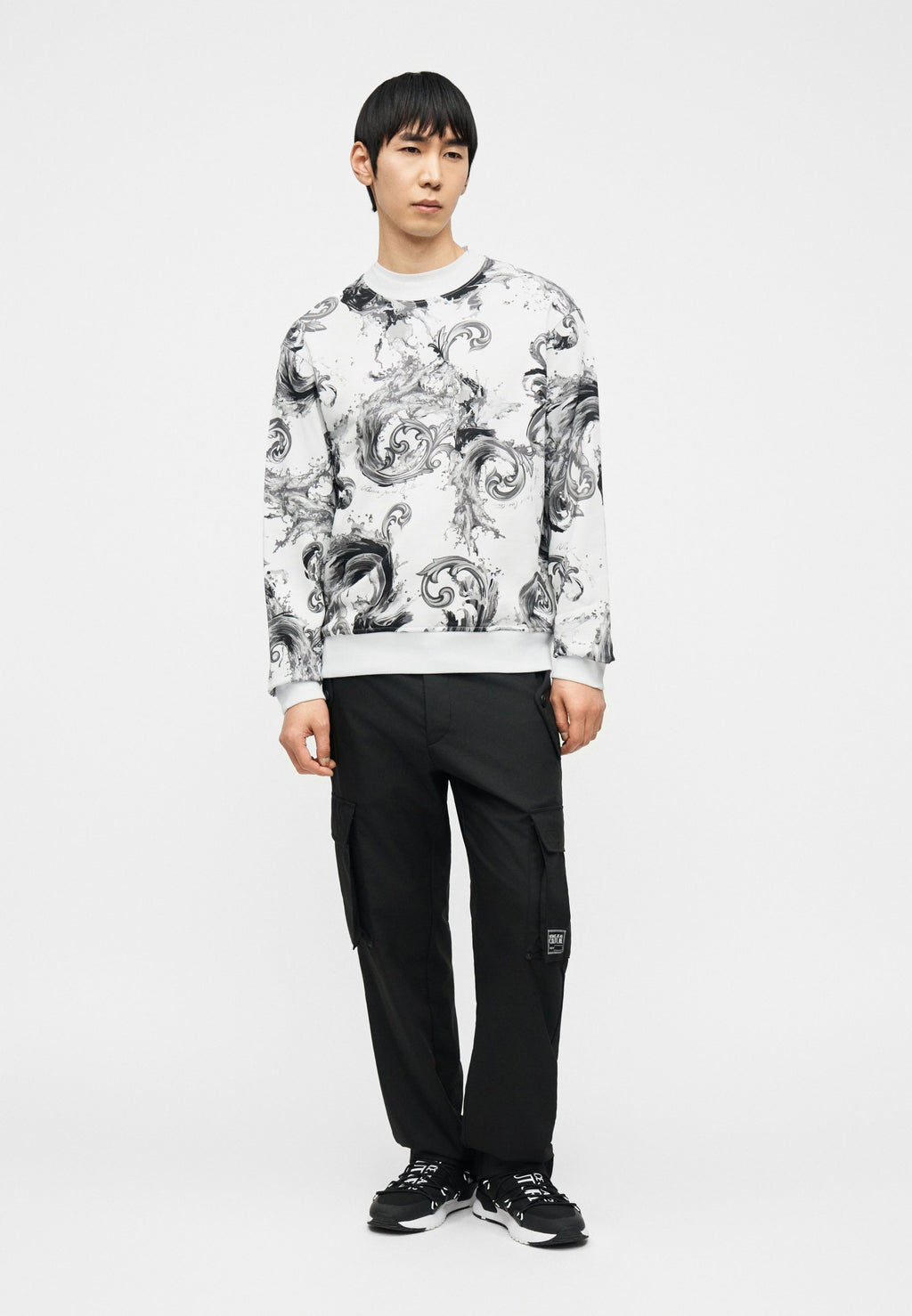 ALL OVER - Sweat-shirt - blanc/graphite