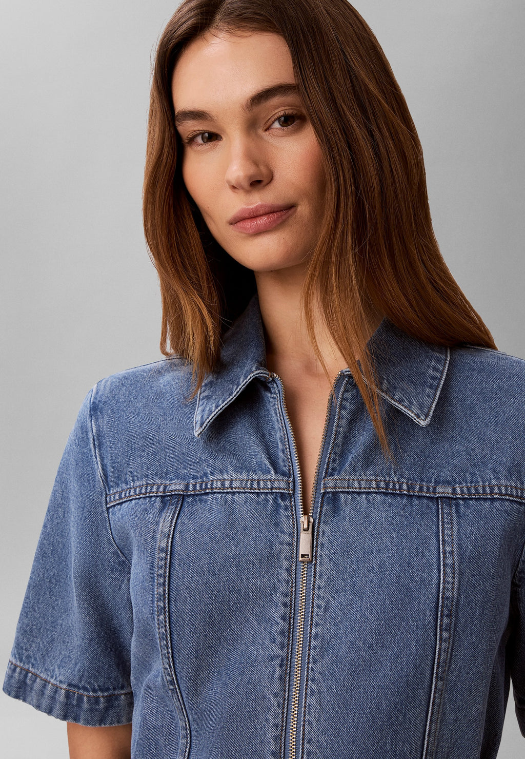 BELTED - Denim dress - radio blues