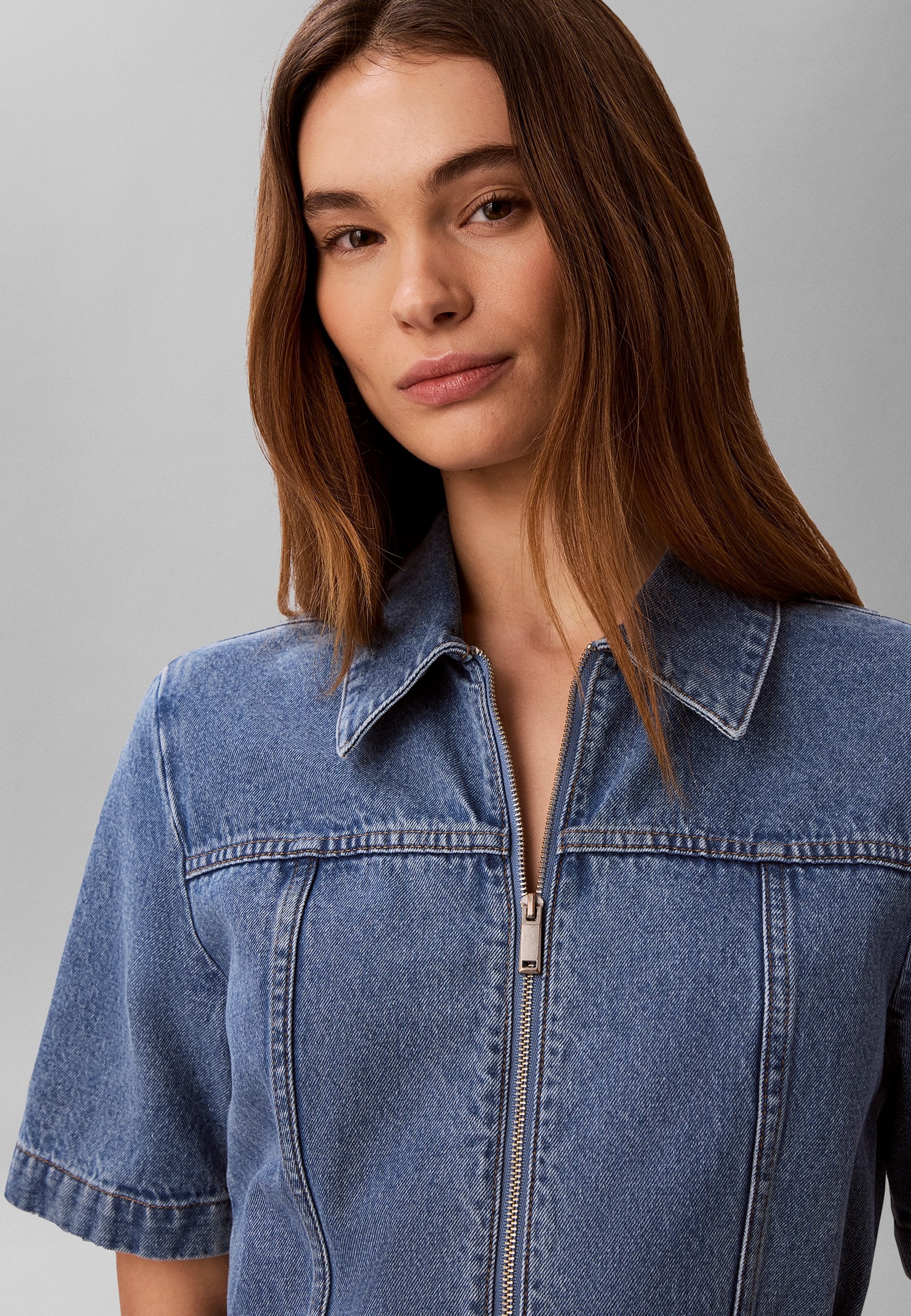BELTED - Denim dress - radio blues